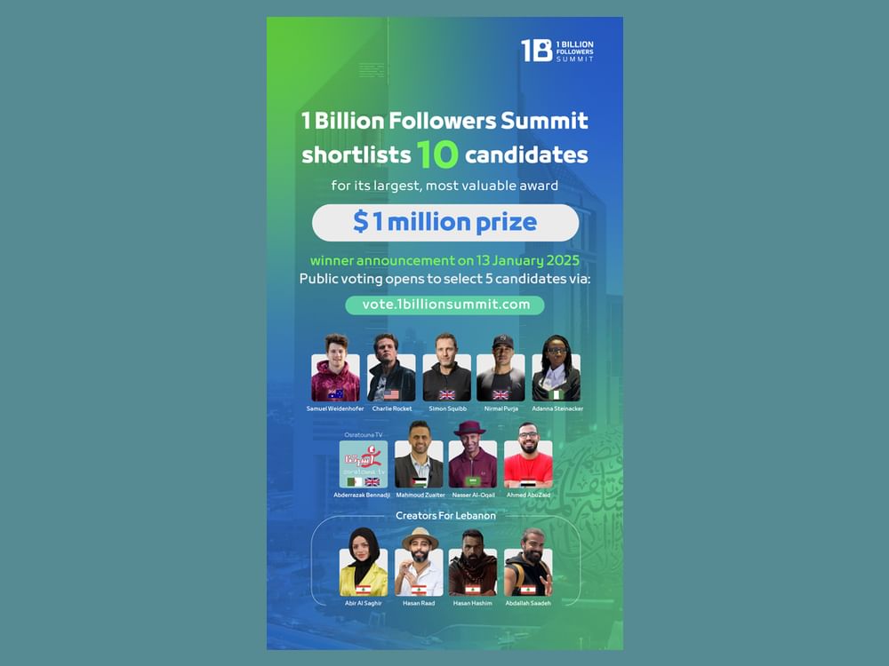 1 Billion Followers Summit Shortlists 10 Candidates For Its Largest