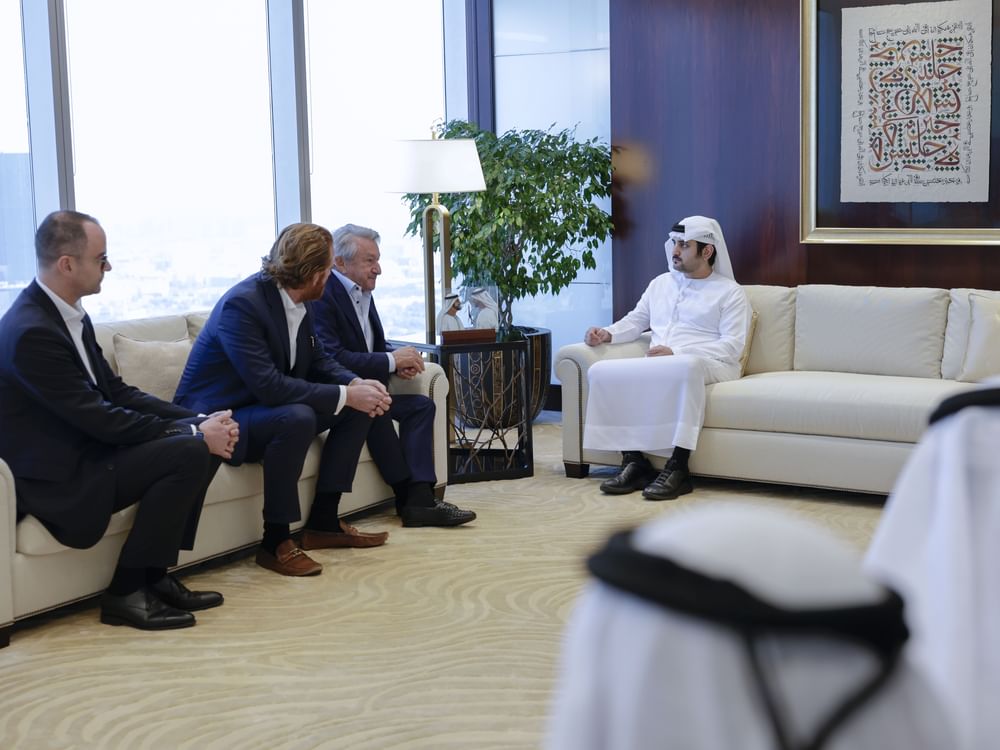 Maktoum bin Mohammed meets with Ernst Tanner, Executive Chairman of Lindt & Sprungli