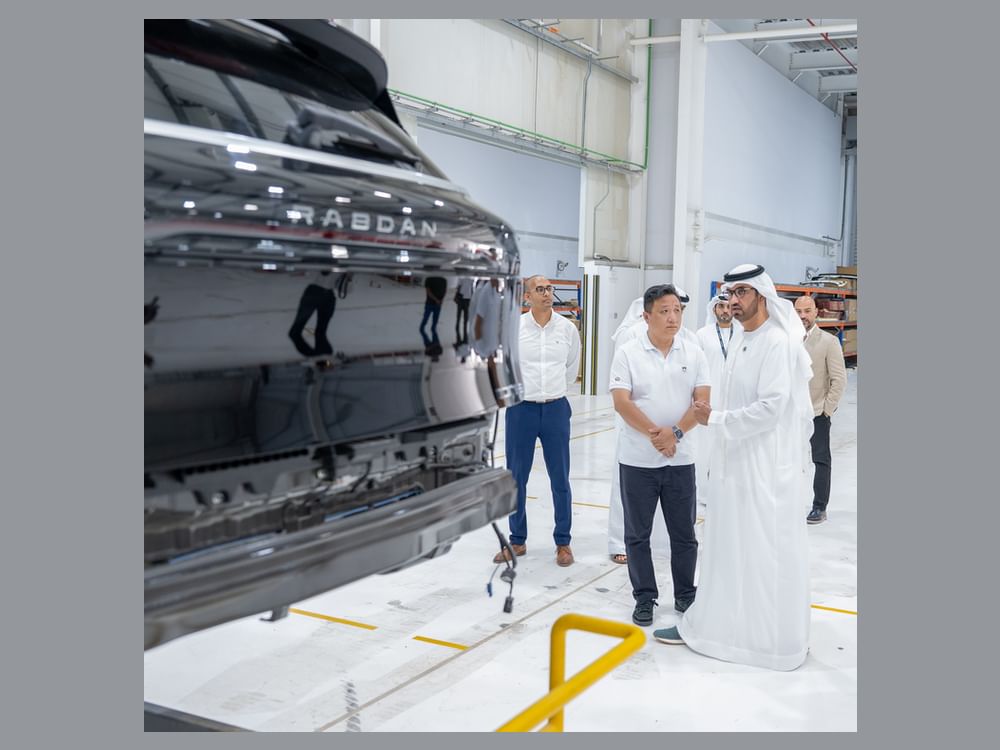 Minister of Industry & Advanced Technology inaugurates ‘Standard Turf’ factory and visits ‘Rabdan’ vehicle facility