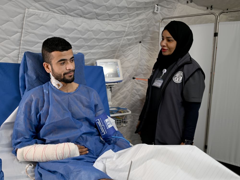 UAE Floating Hospital in Al Arish conducts complex surgery for Palestinian patient