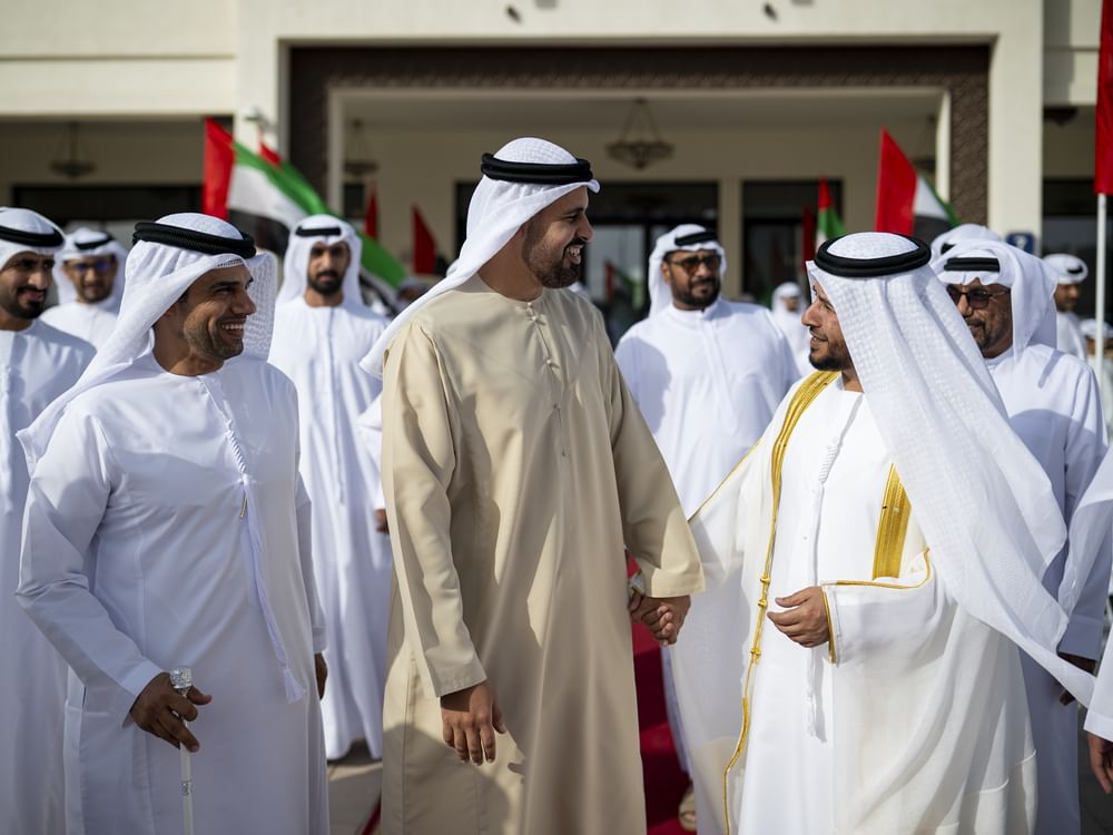 ذياب بن محمد بن زايد يحضر حفل استقبال بمناسبة زفاف محمد بخيت المنهالي