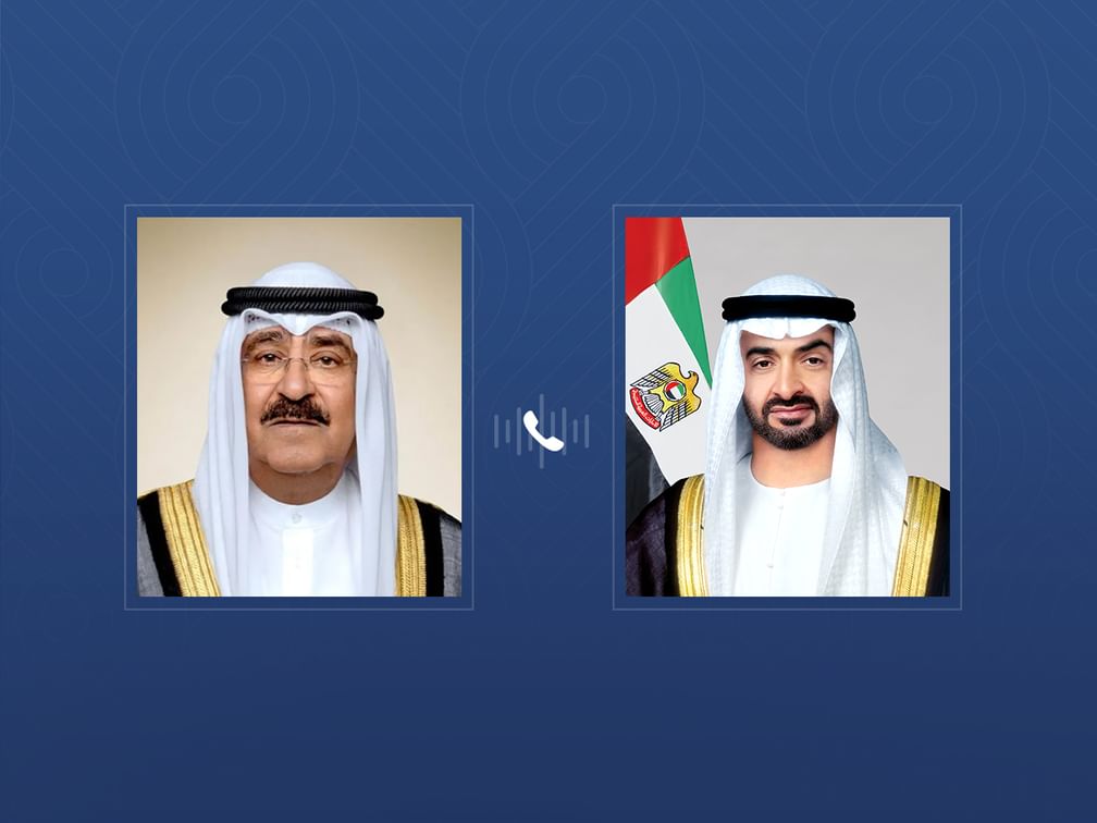 El presidente de Emiratos y el emir de Kuwait abordan la situación regional y sus implicaciones para la seguridad