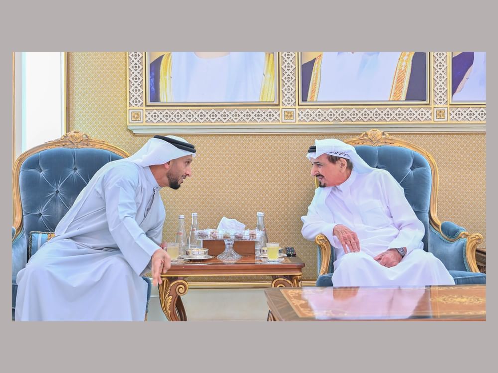 حاكم عجمان وولي عهده يتقبلان تهاني عبدالله آل حامد وعبيد الطاير وكبار المسؤولين بشهر رمضان