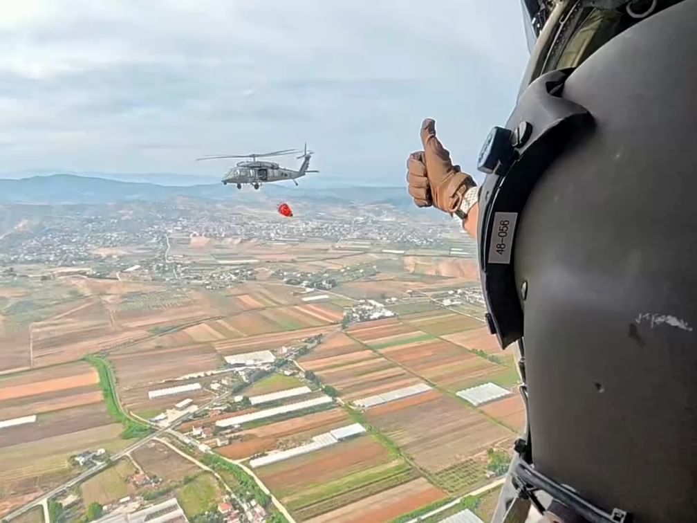 UAE rescue team continues its efforts to contain forest fires in Albania
