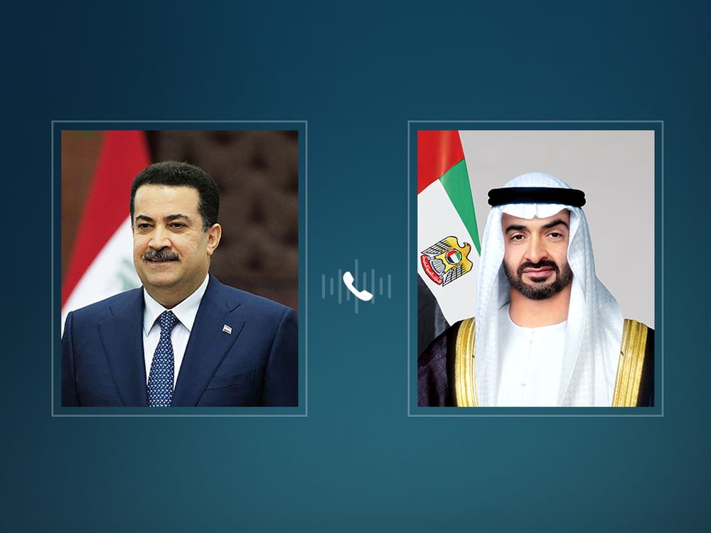 رئيس الدولة يتلقى اتصالا هاتفيا من رئيس وزراء العراق