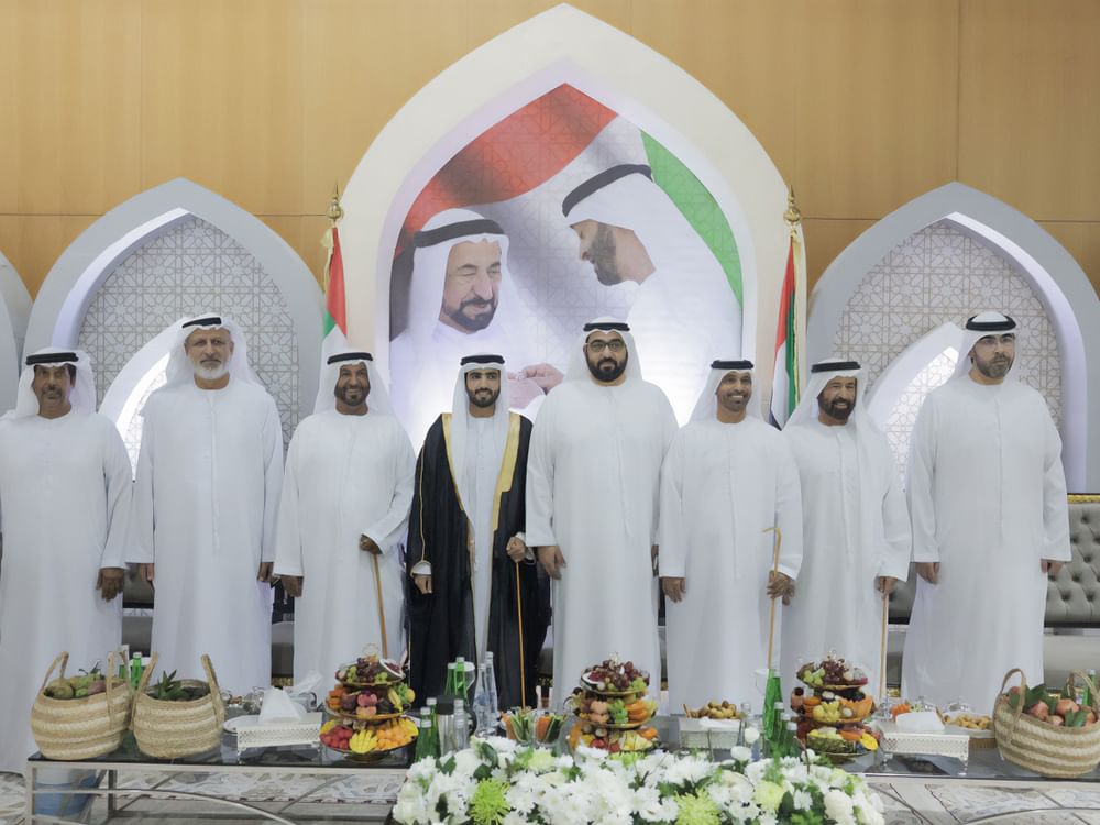 ولي العهد ونائب حاكم أم القيوين يحضران أفراح المسافري في الشارقة 