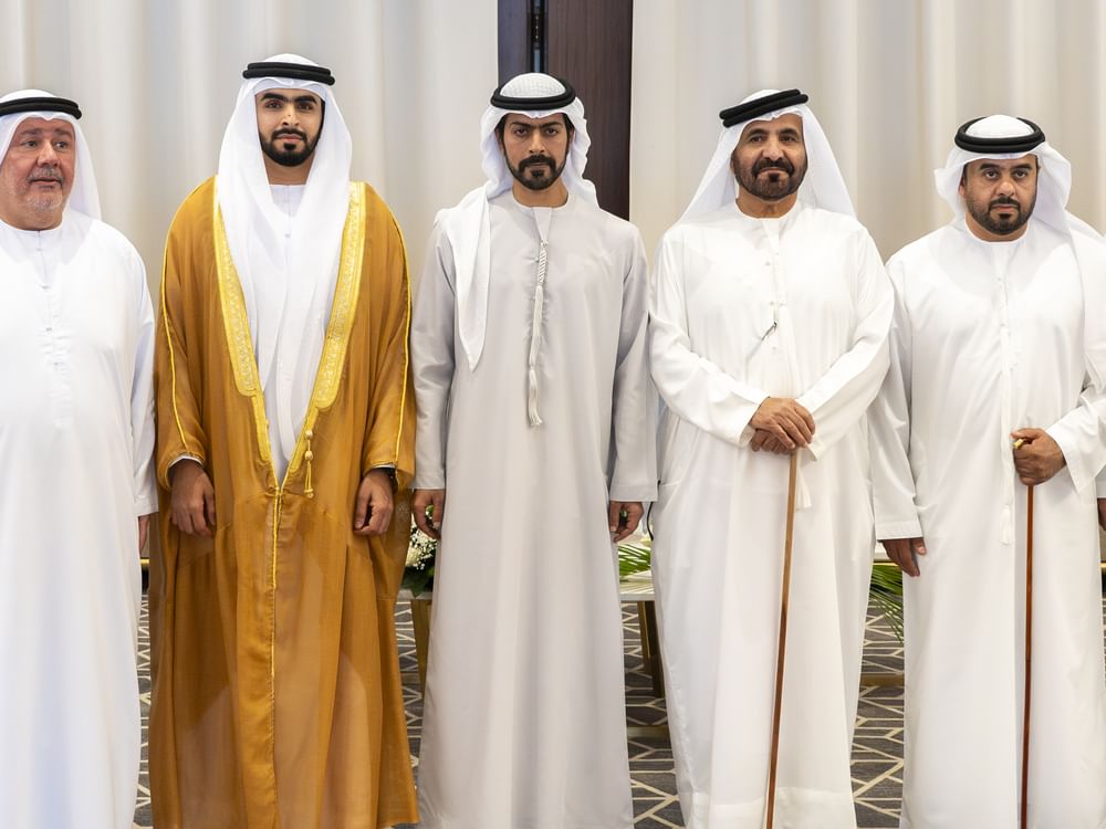 خليفة بن طحنون يحضر حفل استقبال بمناسبة زفاف راشد سعيد بن غليطة الغفلي 