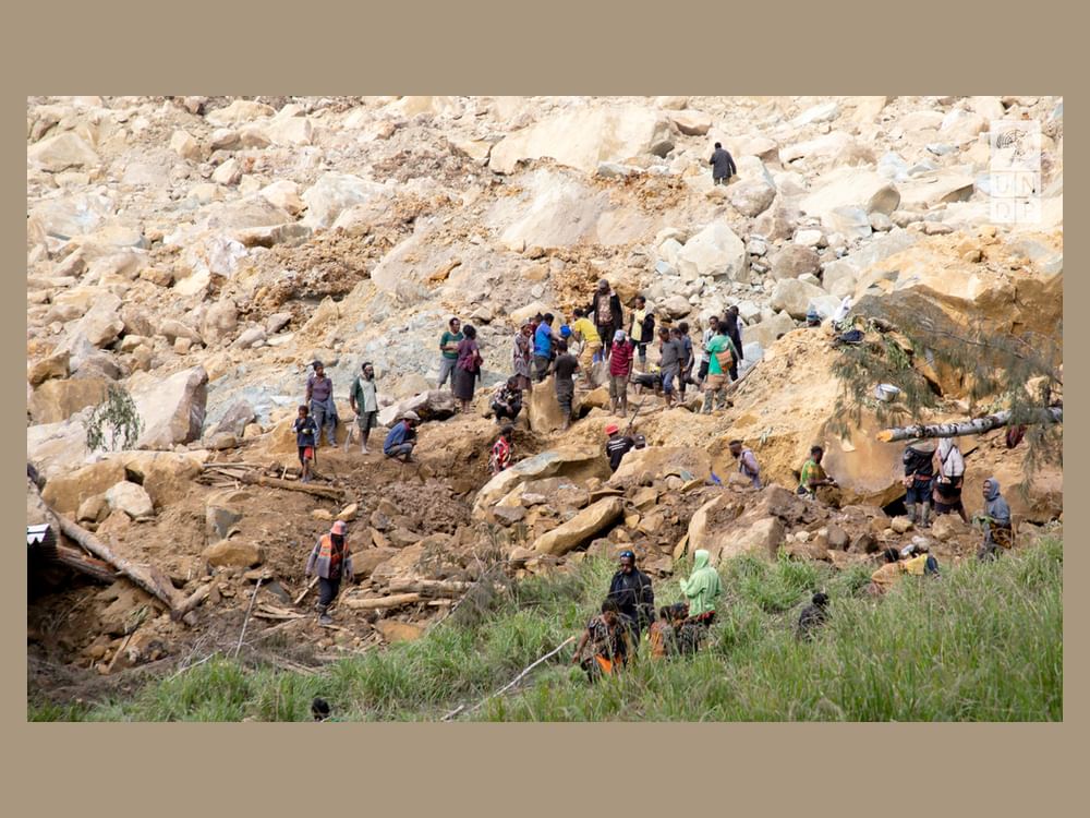 إجلاء 7900 شخص في بابوا غينيا الجديدة جراء الانهيارات الأرضية