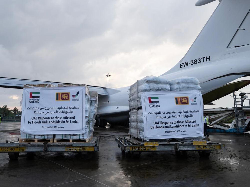 UAE dispatches seventh aid aircraft to support Sri Lanka flood victims