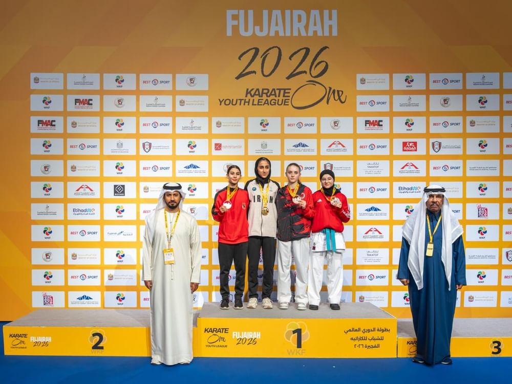 برونزية للإمارات في اليوم الثاني للدوري العالمي لشباب الكاراتيه "الفجيرة 2026"