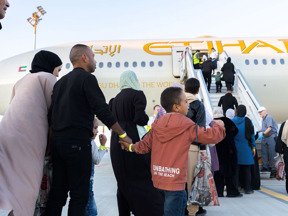 Continuing its leading global humanitarian role, UAE carries out urgent medical evacuation of 57 patients, their families from Gaza