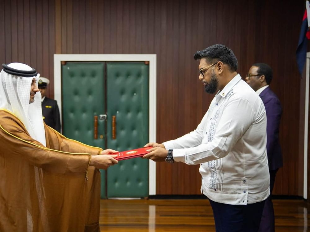 UAE Ambassador presents credentials to President of Guyana