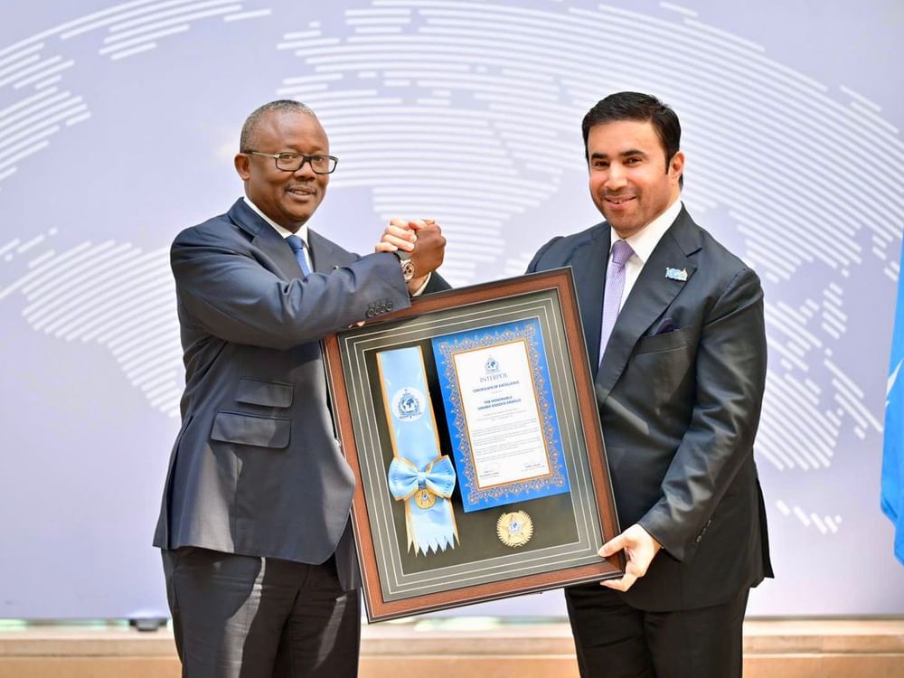 For first time in 100 years, President of Guinea-Bissau becomes first African head of state to visit INTERPOL HQ, receive its Highest Order of Honour