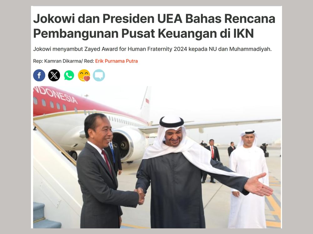 UAE-Indonesia strengthen ties with MoUs, agreements: Indonesian media