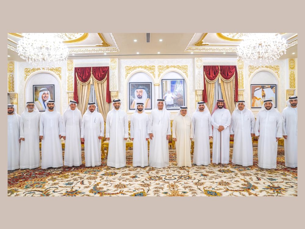 سعود بن صقر يشهد حفل عقد قران سالم بن سلطان بن حميد القاسمي
