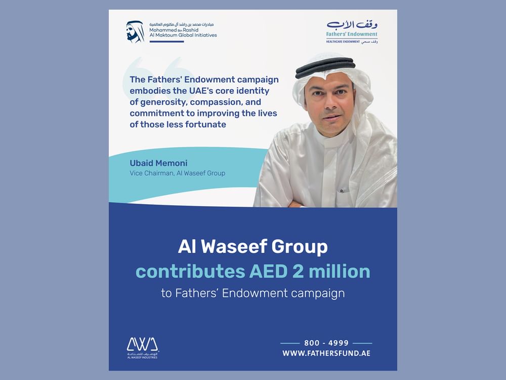 Al Waseef Group contributes AED2 million to Fathers’ Endowment campaign