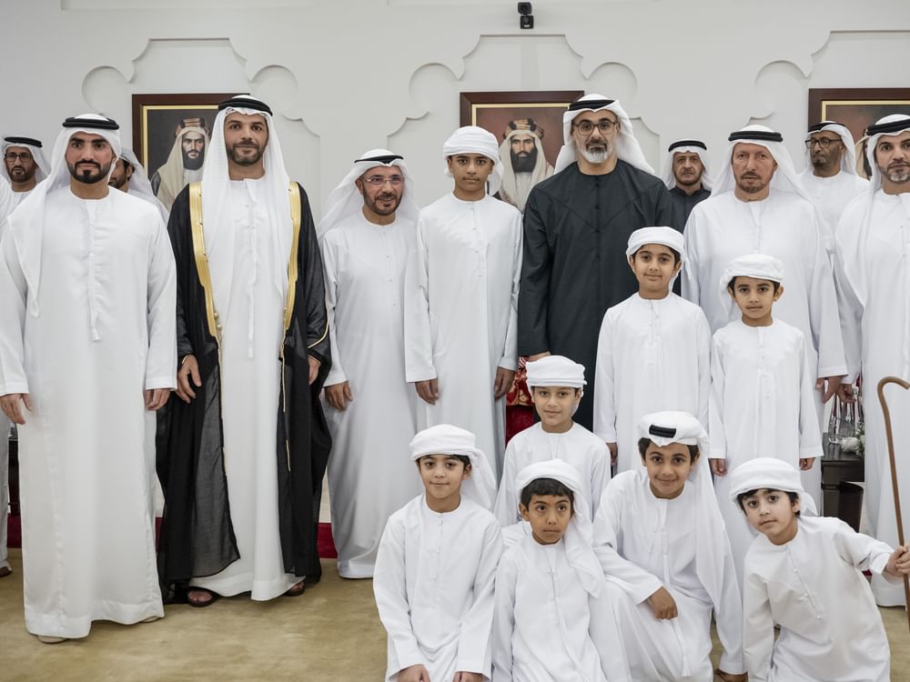 خالد بن محمد بن زايد يحضر حفل استقبال بمناسبة زفاف منصور إبراهيم ناصر العلوي