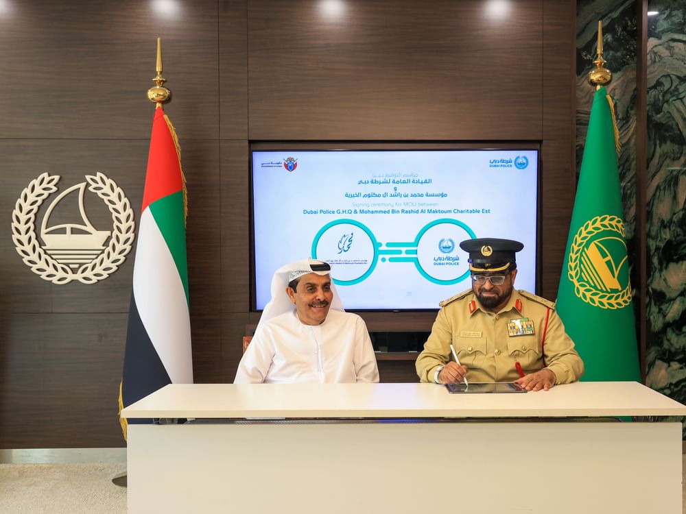Dubai Police, Mohammed bin Rashid Al Maktoum Charity and Humanitarian Establishment sign MoU