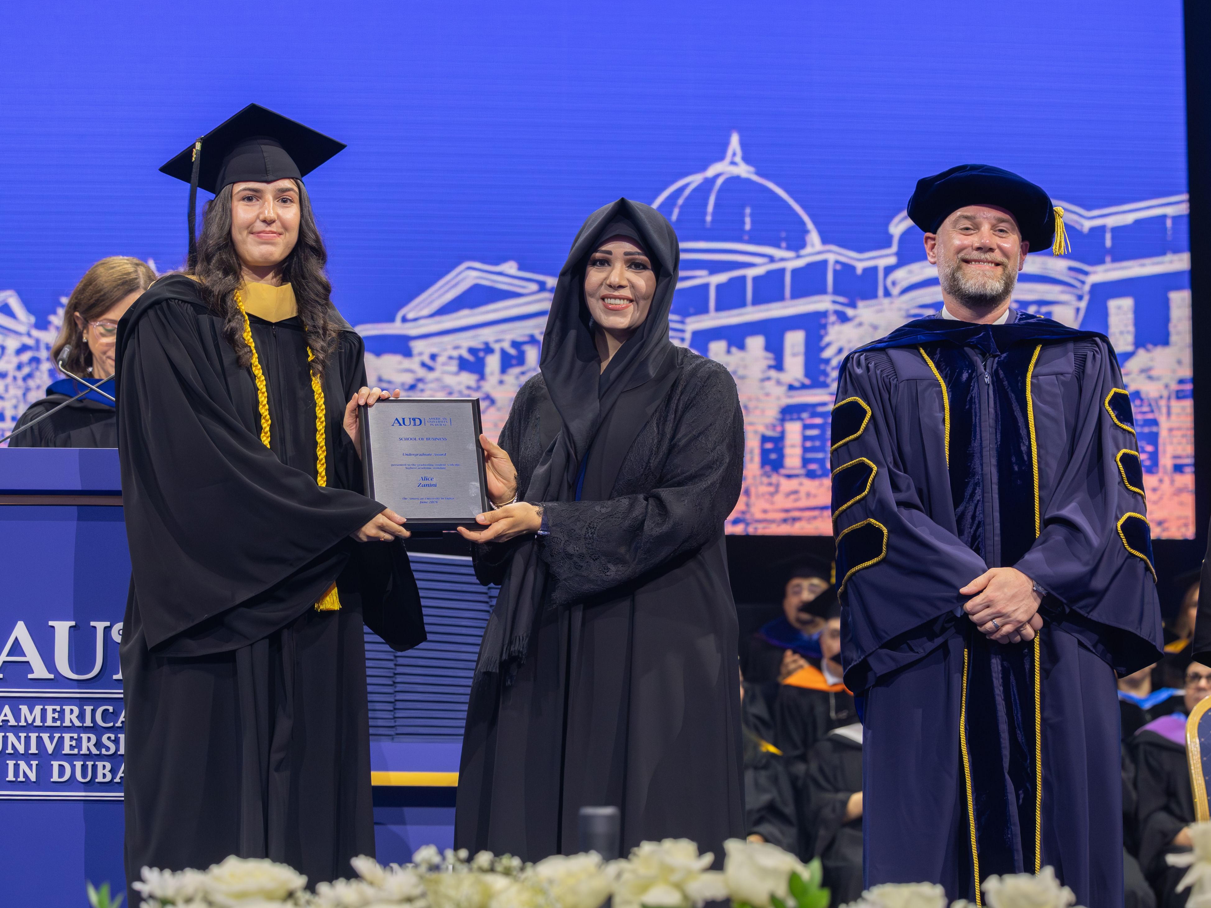 Latifa bint Mohammed witnesses graduation ceremony of American University in Dubai’s 29th cohort