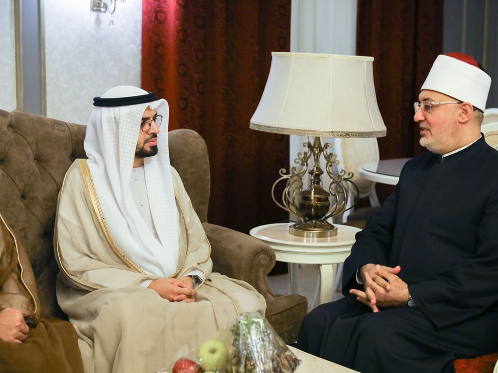 Omar Al Darei, Egypt's Grand Mufti discuss cooperation on family issues, AI in fatwa services