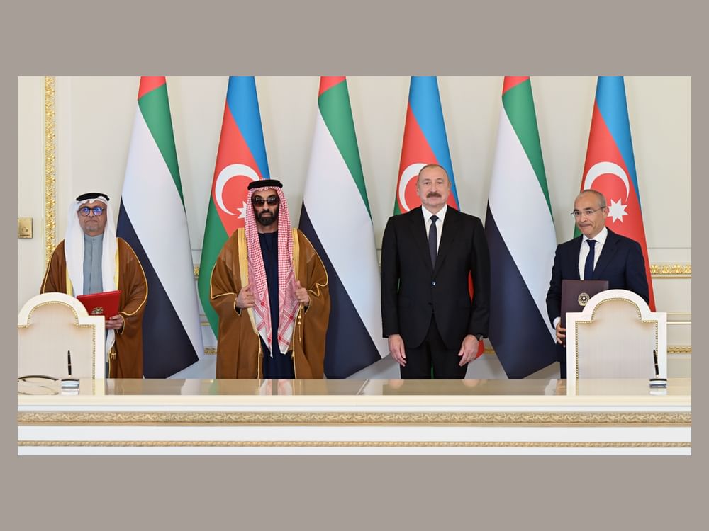 بحضور رئيس أذربيجان وطحنون بن زايد .. «لِعماد» وشركة أذربيجان القابضة للاستثمار تتعاونان لاستكشاف فرص استثمارية استراتيجية في أذربيجان وآسيا الوسطى