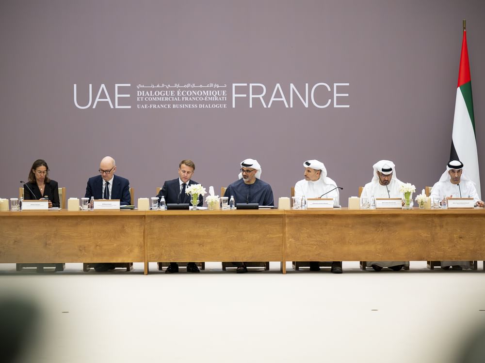 Crown Prince of Abu Dhabi, French President attend UAE-France Business Dialogue