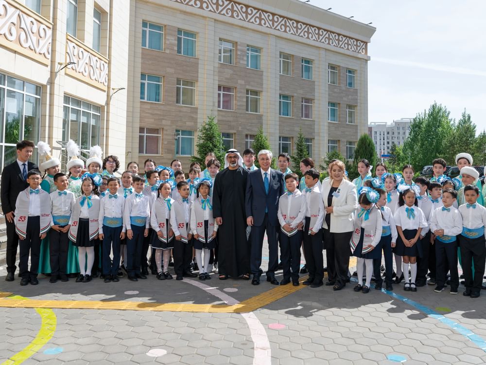 Crown Prince of Abu Dhabi visits Sheikh Khalifa bin Zayed Al Nahyan School in Astana