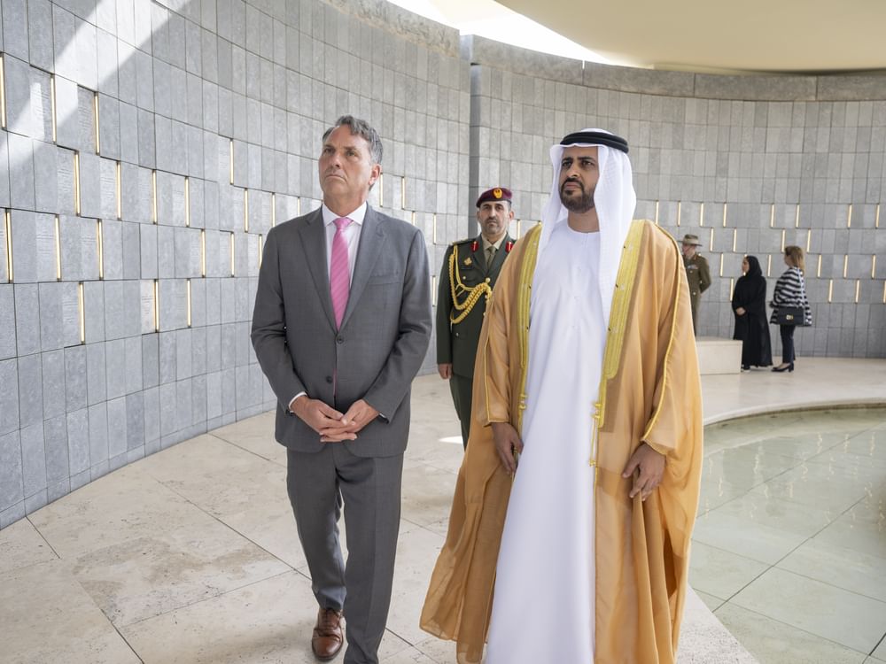 Theyab bin Mohamed receives Deputy Prime Minister of Australia at Wahat Al Karama