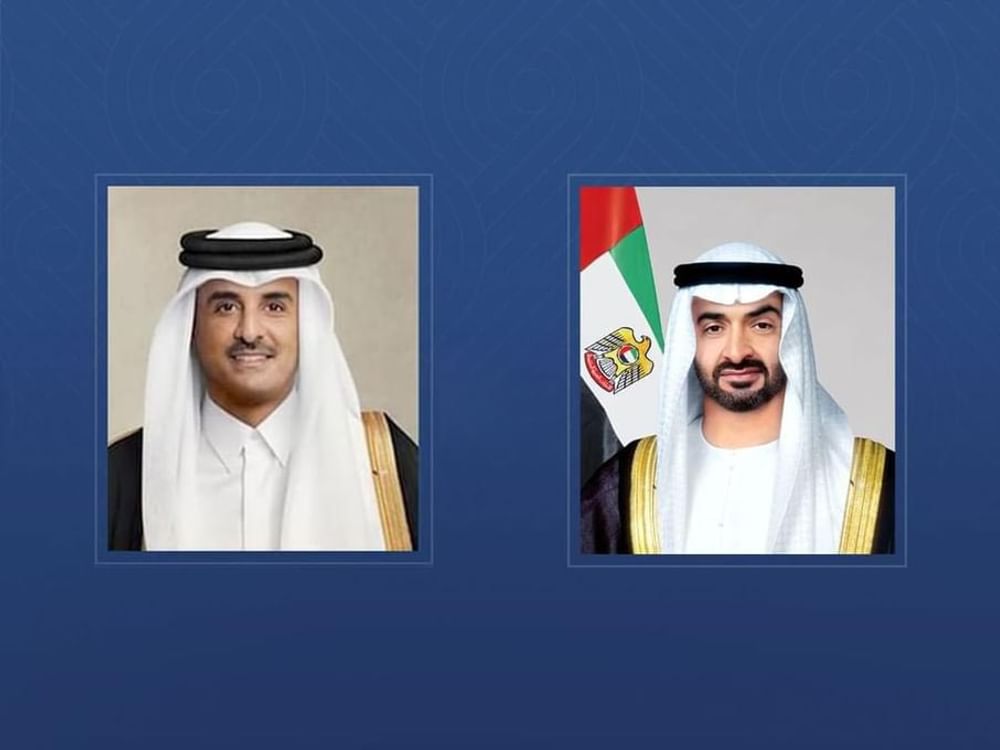 رئيس الدولة يعزي أمير قطر بوفاة عدد من الدبلوماسيين من الوفد القطري