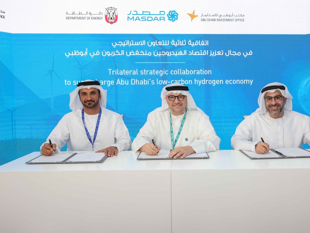DoE, ADIO, Masdar sign agreement to support Abu Dhabi's low-carbon hydrogen economy
