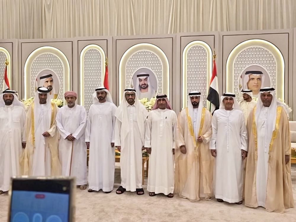 سالم وماجد بن سلطان يحضران حفل استقبال بمناسبة زفاف حمد عبدالله حميدان الزعابي برأس الخيمة