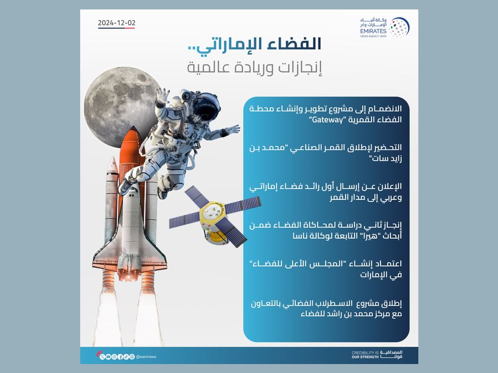 الفضاء الإماراتي.. إنجازات وريادة عالمية