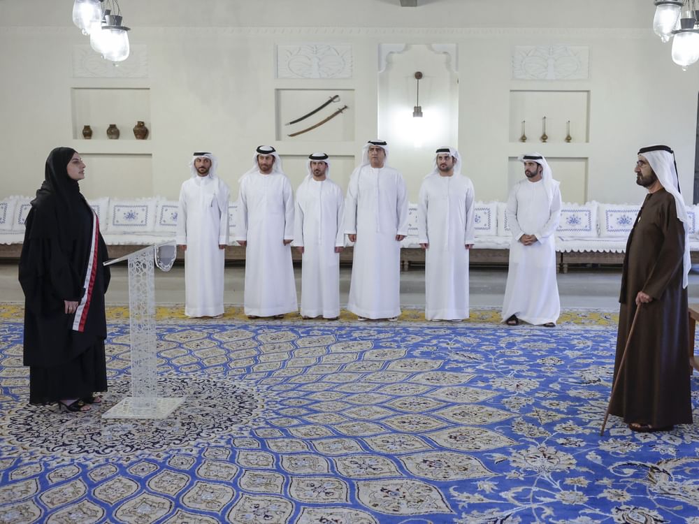 أمام محمد بن راشد.. قضاة جدد في محاكم دبي يؤدون اليمين القانونية