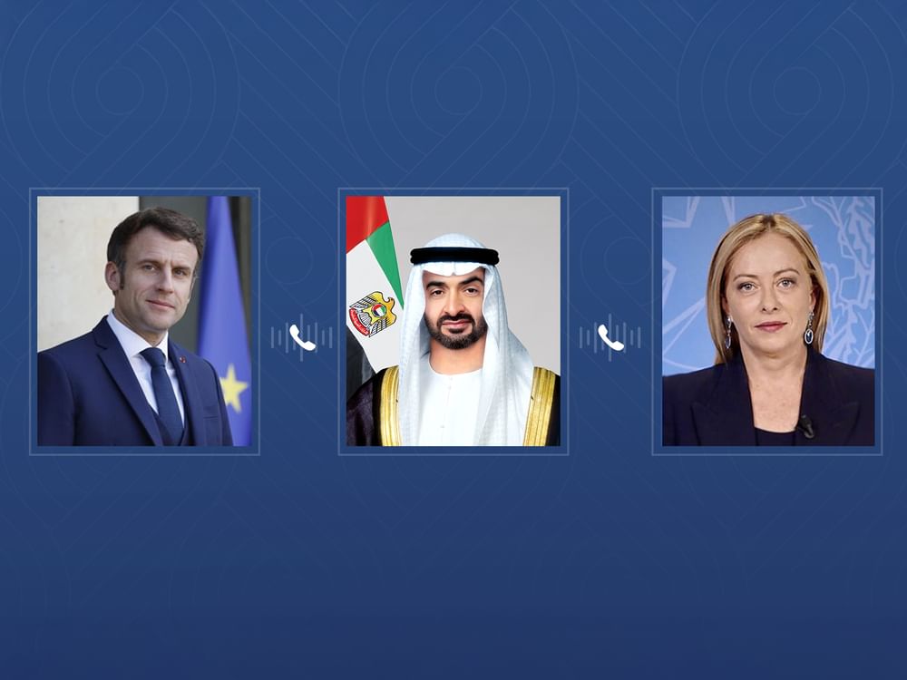 Президент ОАЭ провел телефонные переговоры с президентом Франции и премьер-министром Италии
