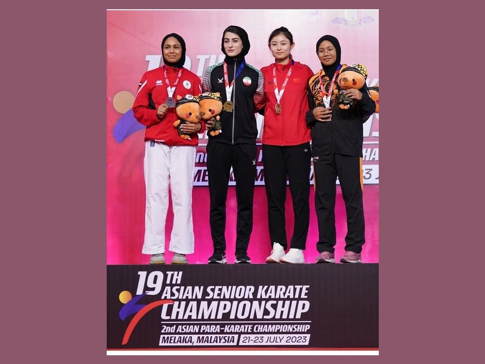 Sarah Al Ameri scoops silver medal at 19th Asian Senior Karate ...