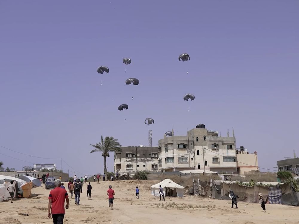 UAE, Jordan lead airdrop operation of humanitarian aid in Gaza alongside France, Germany, Italy and Spain