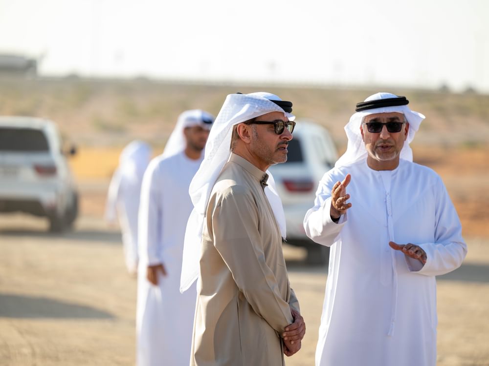 Hazza bin Zayed visits Zakher Lake, winter camps in Al Ain Region