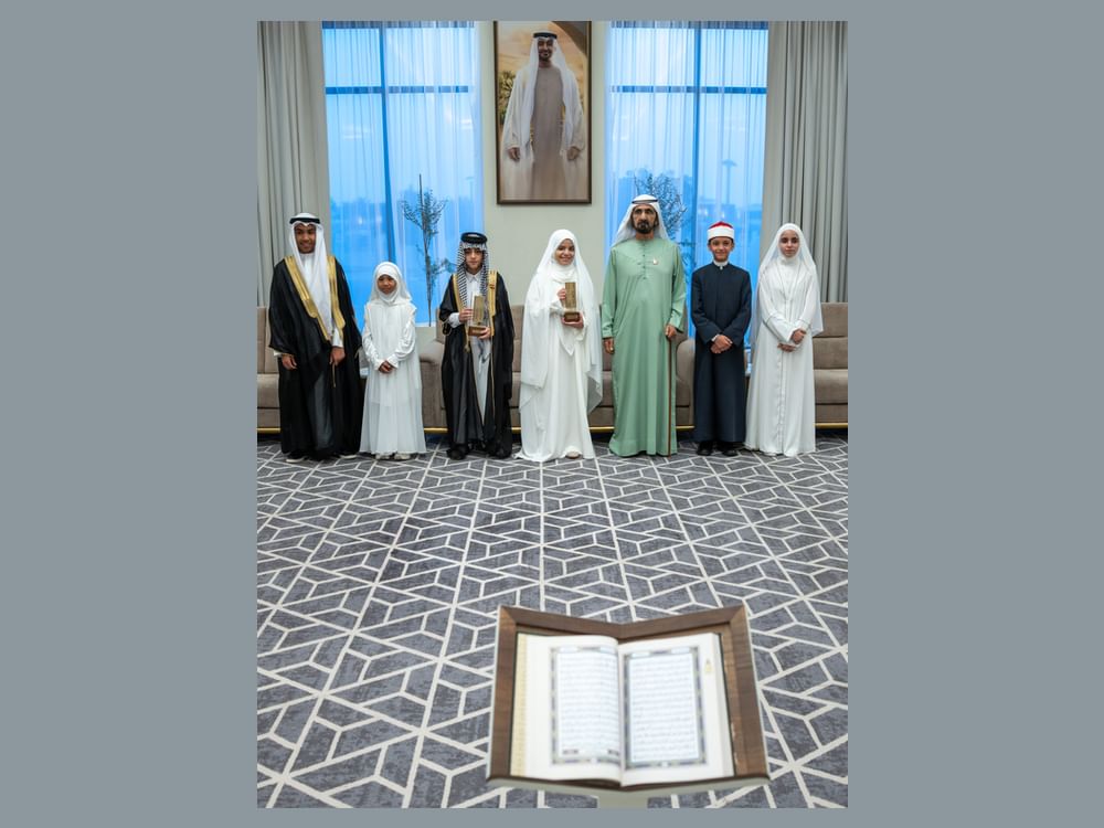 Mohammed bin Rashid honours winners of Most Beautiful Quran Recitation during reception for finalists of 28th Dubai International Holy Quran Award
