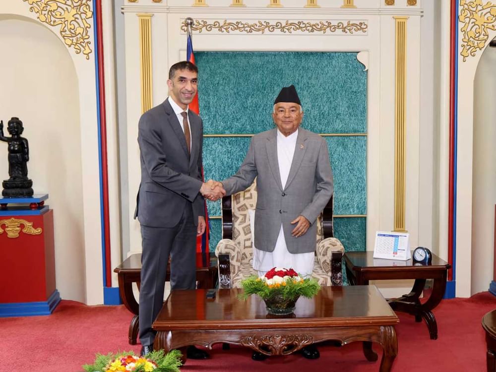Nepalese President welcomes Al Zeyoudi, highlighting growing trade, investment opportunities