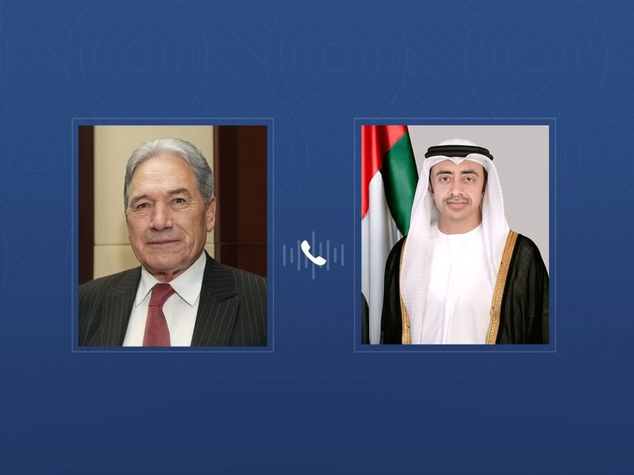 شیخ عبداللہ بن زاید اور نیوزی لینڈ کے وزیر خارجہ کا رابطہ، جامع اقتصادی شراکت داری کے فروغ پر اتفاق