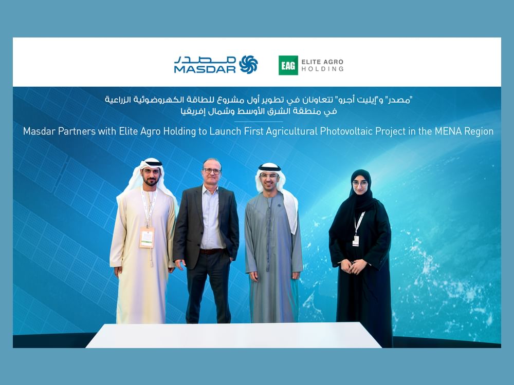 Masdar et Elite Agro Holding lancent le premier projet photovoltaïque agricole de la région MENA