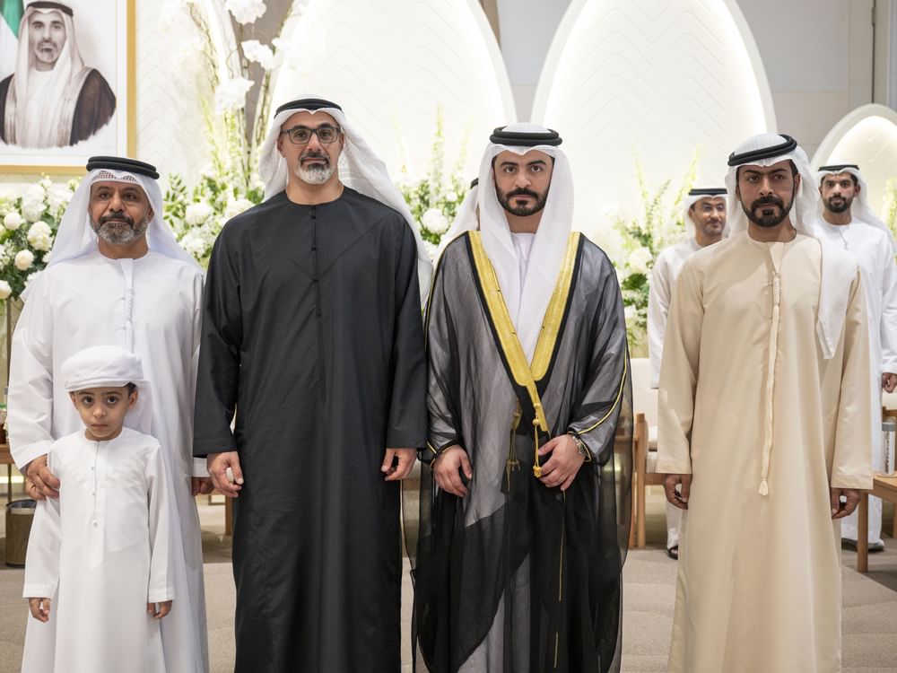 خالد بن محمد بن زايد  يحضر حفل استقبال بمناسبة زفاف محمد أحمد علي الهاشمي