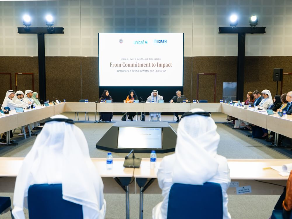 DIHAD:  UAE Aid Agency joins UNICEF in holding roundtable on water sanitation