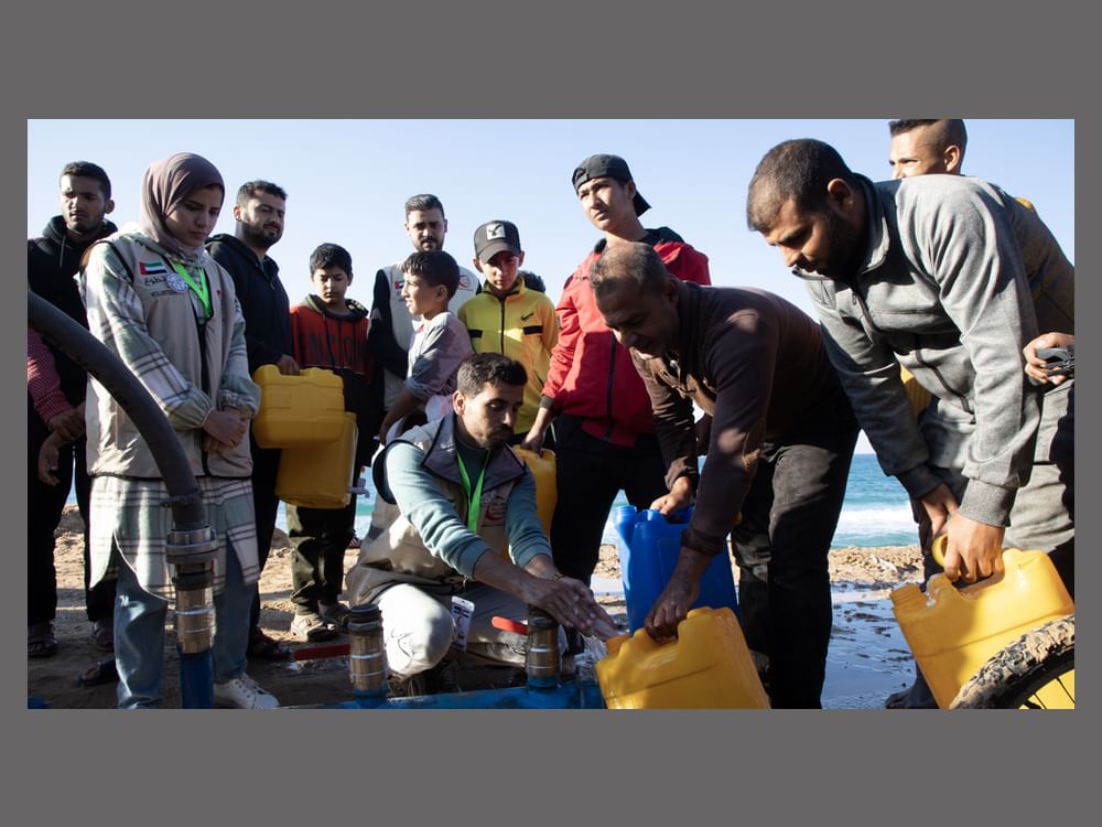 Von den VAE gebaute Entsalzungsanlagen im ägyptischen Rafah pumpen Wasser zu den Palästinensern im Gazastreifen