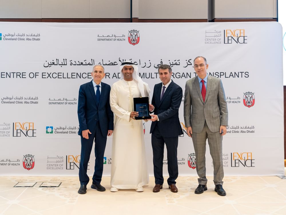 DoH designates Cleveland Clinic Abu Dhabi as Centre of Excellence for Adult Multi-Organ Transplants