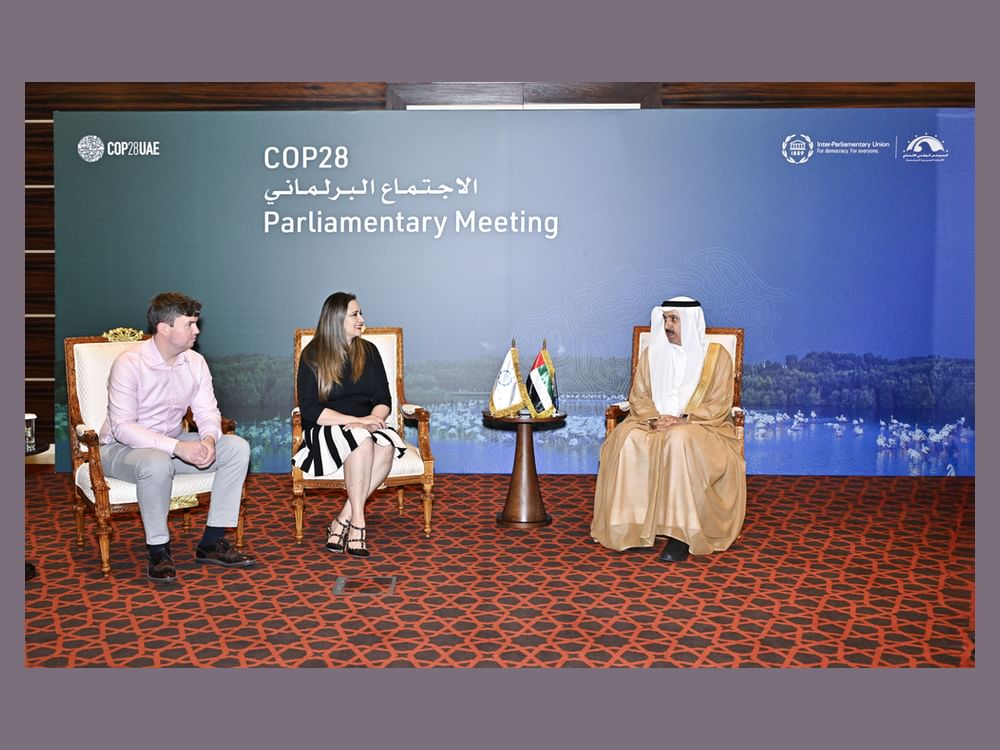Saqr Ghobash meets presidents of IPU's young MPs forum, women MPs bureau