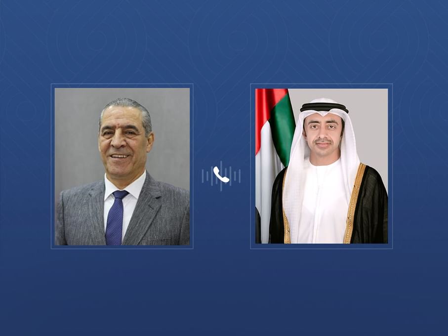 Abdullah bin Zayed strongly condemns unprovoked, terrorist Iranian missile attack on West Bank in call with Hussein Al-Sheikh