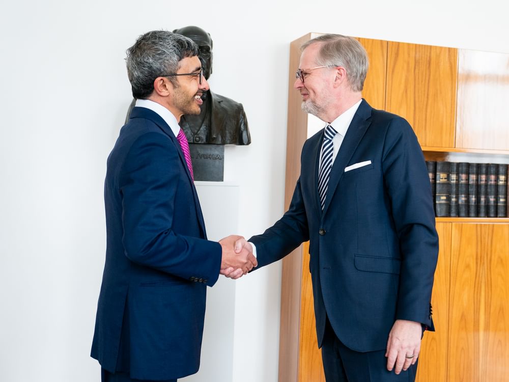 Abdullah bin Zayed meets Czech Prime Minister in Prague