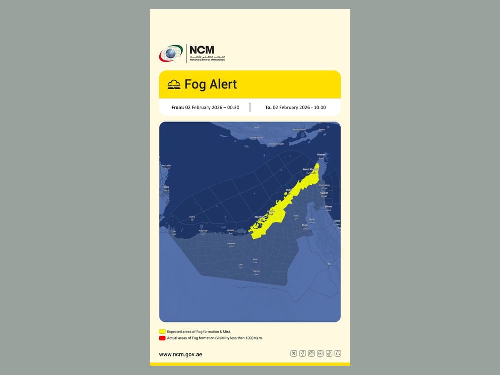 NCM warns of fog formation, poor horizontal visibility