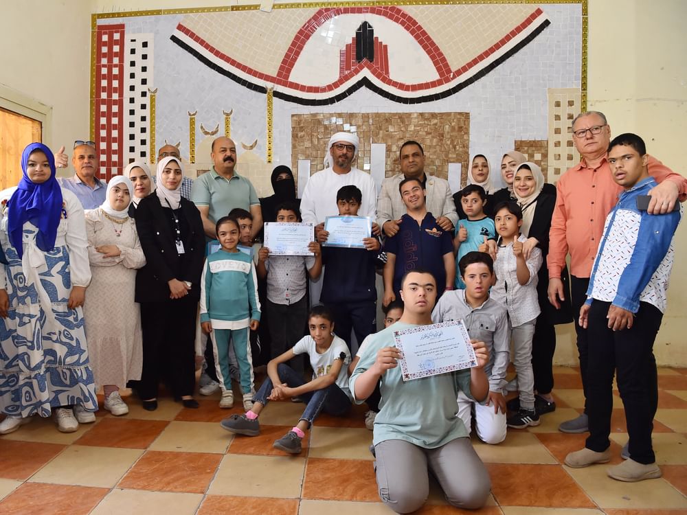 "زايد العليا" تواصل جولتها التفقدية على مراكز التخاطب لأصحاب الهمم في مصر
